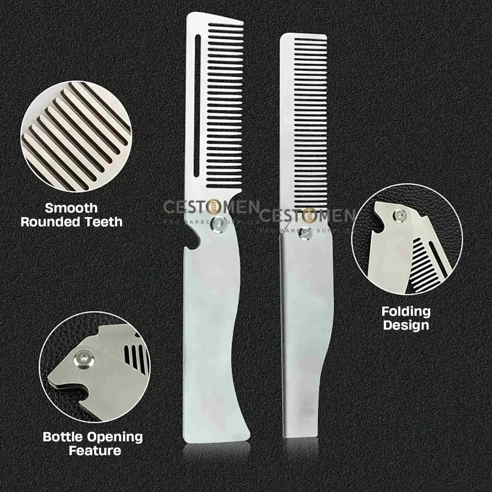 Tipe Baru 1/2 Buah Sisir Baja  - Beard Oil ulasan dan harga