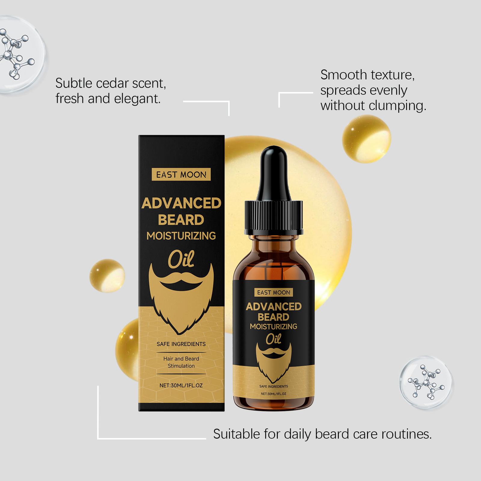 Minyak Pelembut Jenggot East M - Beard Oil ulasan dan harga